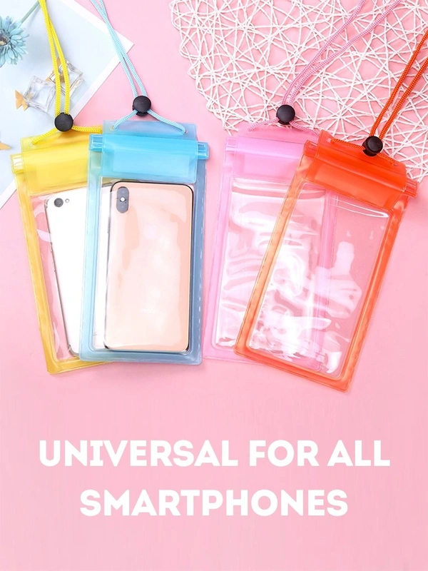 Waterproof Plastic Mobile Cover for Rain - Violet