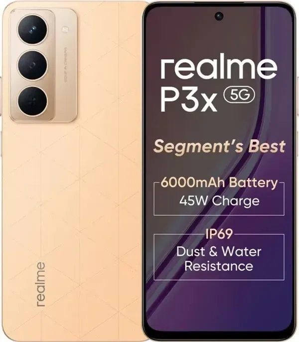 Realme P3x 5G  - 6/128, Stellar Pink, 1 Year Brand Warenty