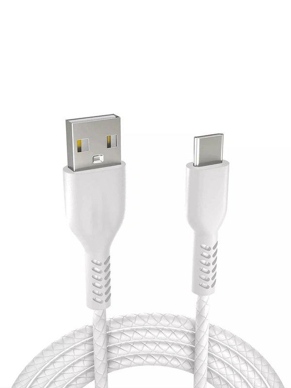 Bs Power White Type-C 2.4A USB Cable – 1Mtr - White