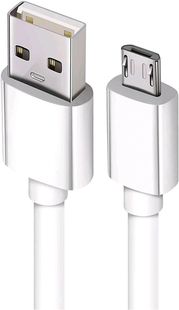 Bs Power White V8 Micro 2.4A USB Cable – 1Mtr - White