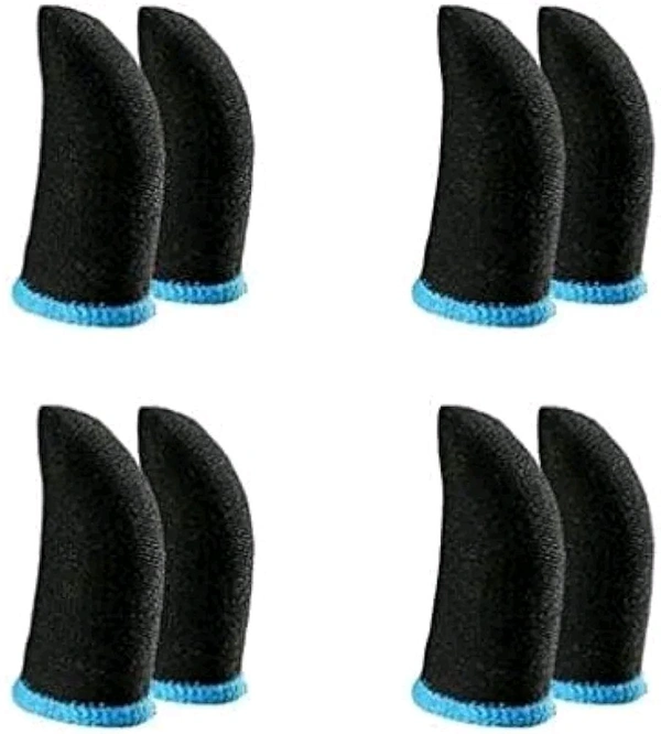 Pubg Anti-Slip Thumb Sleeve, Increase Your Gaming Score Slip-Proof Sweat-Proof Professional Touch Screen Thumbs Finger Sleeve for Pubg Mobile Phone Game Gaming Gloves Multi Colour (4 Pair