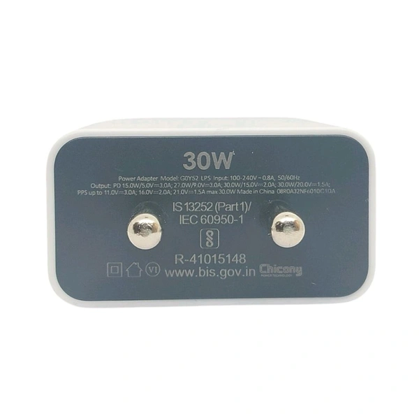 Google 30W USB-C Power Adapter for Google Pixel Mobile devices (White) - 3 Month