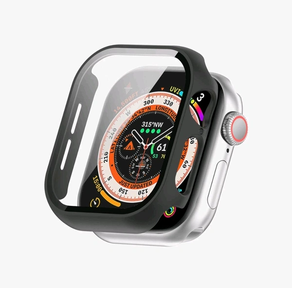 Apple Watch Protective Hard Case with Screen Guard - Black - 44