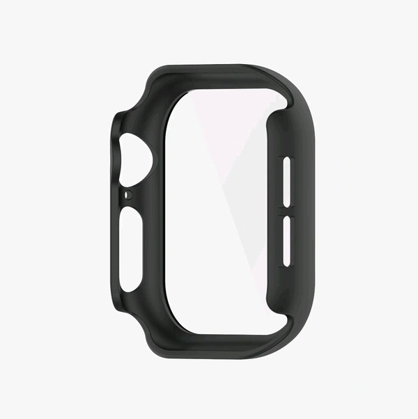 Apple Watch Protective Hard Case with Screen Guard - Black - 44