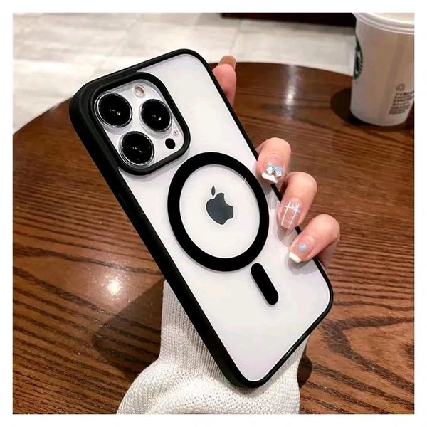 Apple iPhone Magnetic Magsafe Cover Casing back Cover - Iphone Models ( Black ) - Black, Iphone 16 Pro Max