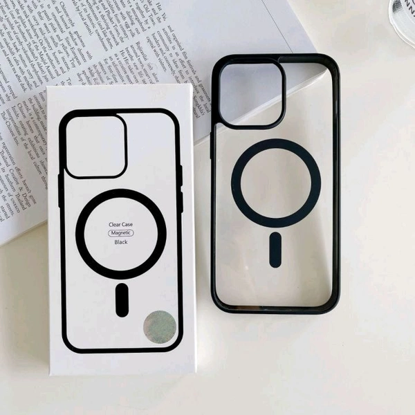 Apple iPhone Magnetic Magsafe Cover Casing back Cover - Iphone Models ( Black ) - Black, Iphone 14 Plus