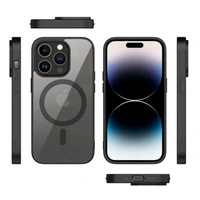 Apple iPhone Magnetic Magsafe Cover Casing back Cover - Iphone Models ( Black ) - Black, Iphone 15 Pro Max