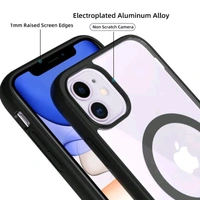 Apple iPhone Magnetic Magsafe Cover Casing back Cover - Iphone Models ( Black ) - Black, Iphone 11