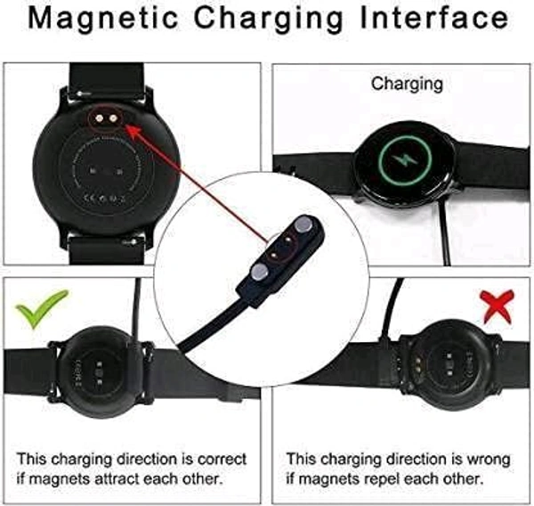 Magnetic Charging Cable 0.3 m 2Pin USB charger for FireBoltt Ninja, NInja 2, Ninja Calling, Ninja Bell,Ninja Call 2, Ninja Pro Max,Ninja 3,Ninja 2 Max Smartwatch