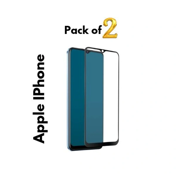 Apple IPhone  All Model Tempered Glass Pack Of 2 - Black, Iphone X