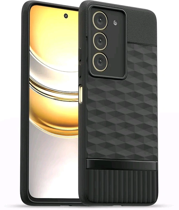 Outlouders Bumper Case for Realme 14x 5G | Full Camera Protection | TPU Soft Flexible Shockproof Back Cover (Black) - Blue