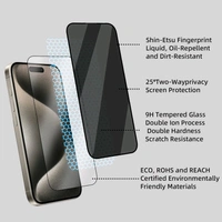Primex Apple iphone All Model 4 Direction premium privacy Tempered Glass  - Iphone 13 Pro