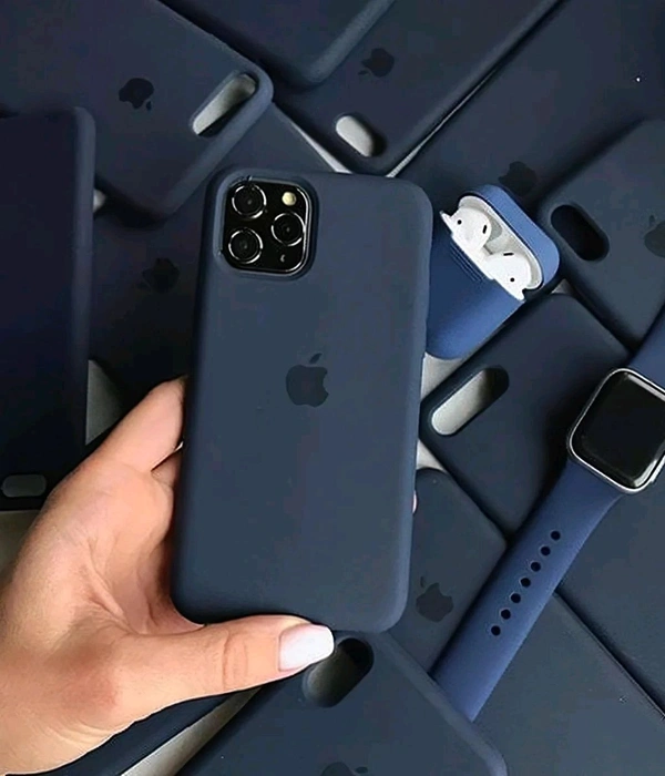 Iphone Liquid Silicone Case  - Deep Navy