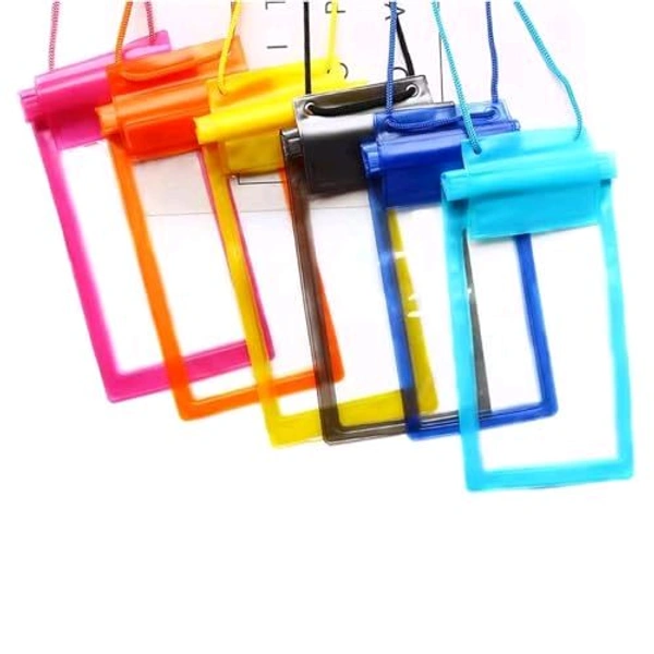 Waterproof Mobile Pouch Cover for All Mobiles, Cellphone Dry Bag Compatible for iPhone, Samsung, Mi, Redmi, Oppo, VIVO, All Other Smartphones up to 6.5 inches - 2, Multy Colour