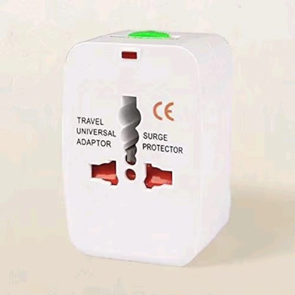 All-in-One Universal Worldwide Travelling AC Adaptor Plug (AU / UK / US / EU) International Power Charger Electric USB Power Plug Socket Adapter Converter - White
