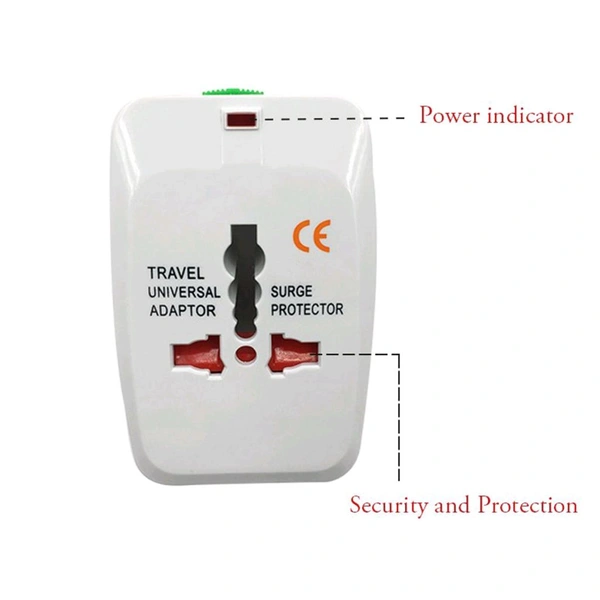 All-in-One Universal Worldwide Travelling AC Adaptor Plug (AU / UK / US / EU) International Power Charger Electric USB Power Plug Socket Adapter Converter - White