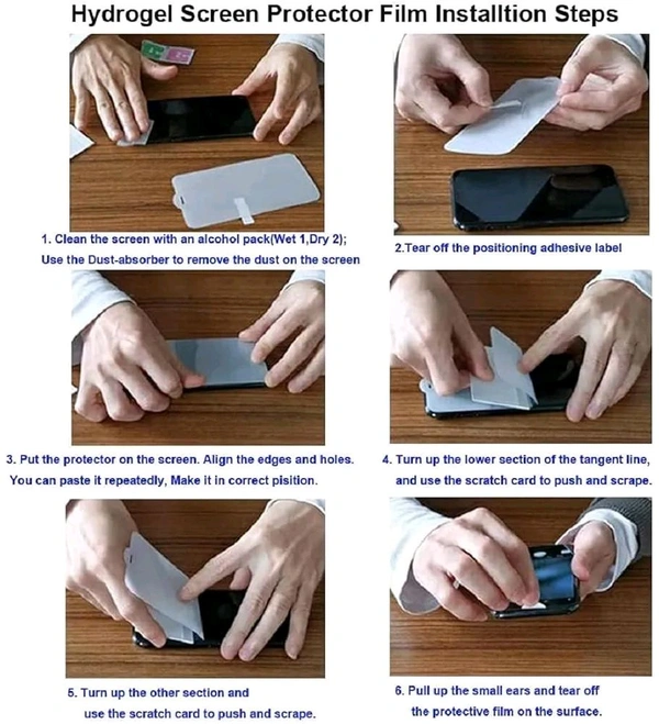 Hydrogel Screen Protector for Every Models - (Installation Kit Included) - Iphone 16 Plus, Matte, Only Back (No Sides)