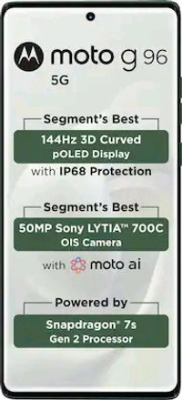 Motorola  MOTOROLA G96 5G - Green, 8+128