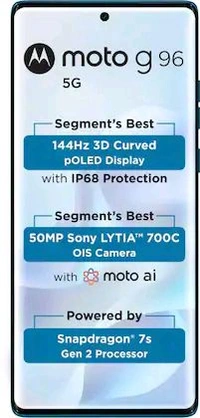 Motorola  MOTOROLA G96 5G - Blue, 8+128