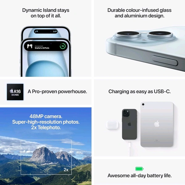 Apple iPhone 15 128GB Blue - Blue