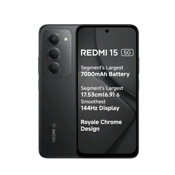 Redmi 15 5G | 6.9 inches Display | Xiaomi HyperOS 2 | Snapdragon® 6s Gen 3 Mobile Platform | 50MP Main Camera | 8MP Front Camera | 7000 mAH Battery - Sandy Purple, 6+128