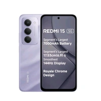 Redmi 15 5G | 6.9 inches Display | Xiaomi HyperOS 2 | Snapdragon® 6s Gen 3 Mobile Platform | 50MP Main Camera | 8MP Front Camera | 7000 mAH Battery - Midnight Black, 6+128