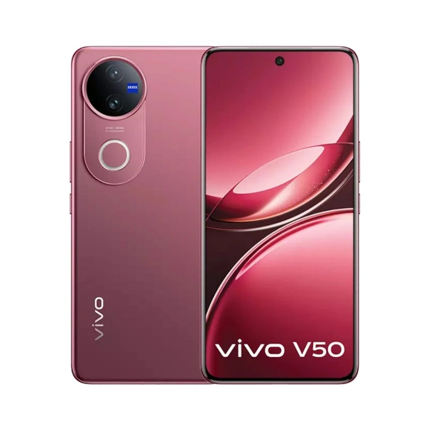 Vivo V50 | AMOLED Display | Qualcomm Snapdragon 7gen | Android 15 | Funtouch OS 15 | 50MP Triple rear camera | 50MP Front camera - Rose Red, 8+256