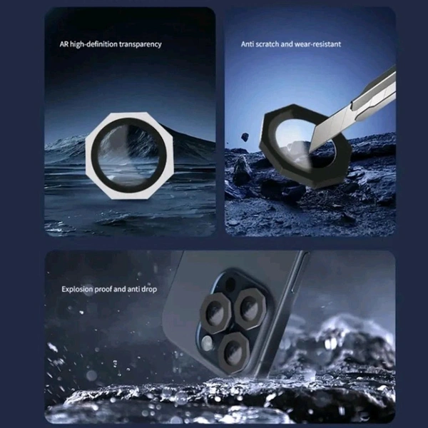 Roxone  Camera Lens Protector Ring for iPhone 15 Black