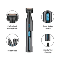 HTC AT-038 Multi-function Fast Hair & Nose USB Hair Trimmer 3 in 1 Electric Nose Ear Trimmer