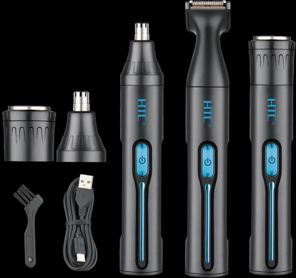 HTC AT-038 Multi-function Fast Hair & Nose USB Hair Trimmer 3 in 1 Electric Nose Ear Trimmer