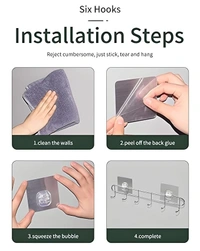 10 pcs Metal Sticker Hook