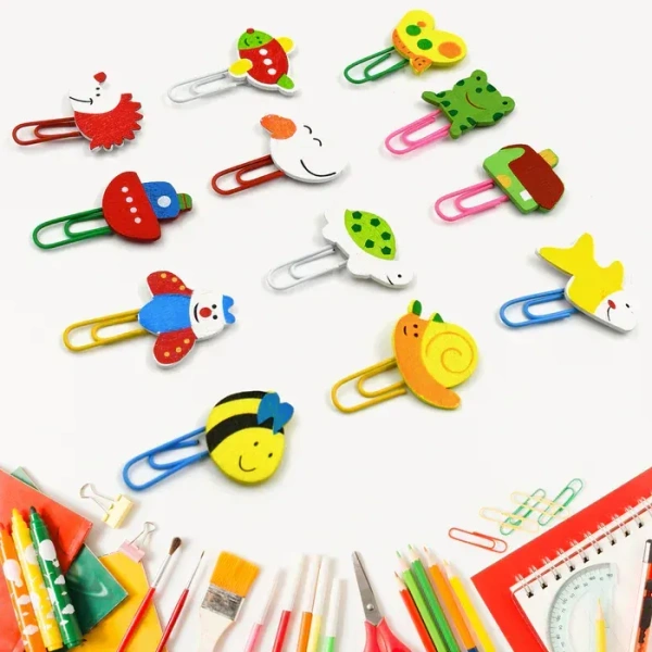 (12 PCS SET) CARTOON PAPER CLIPS
