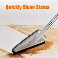 2 IN 1 EXTENDABLE TRIANGLE MOP RETRACTABLE CLEANING MOP BRUSH & VIPER, 360 DEGREE ROTATING FLOORS WALL CLEANING MOP DUST MOP WITH TELESCOPIC HANDLE AND REUSABLE MOP HEADS (1 PC)