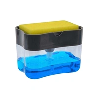 2 in 1 Soap Pump Dispenser Sponge Holder Kitchen Sink Soap Holder Dispenser