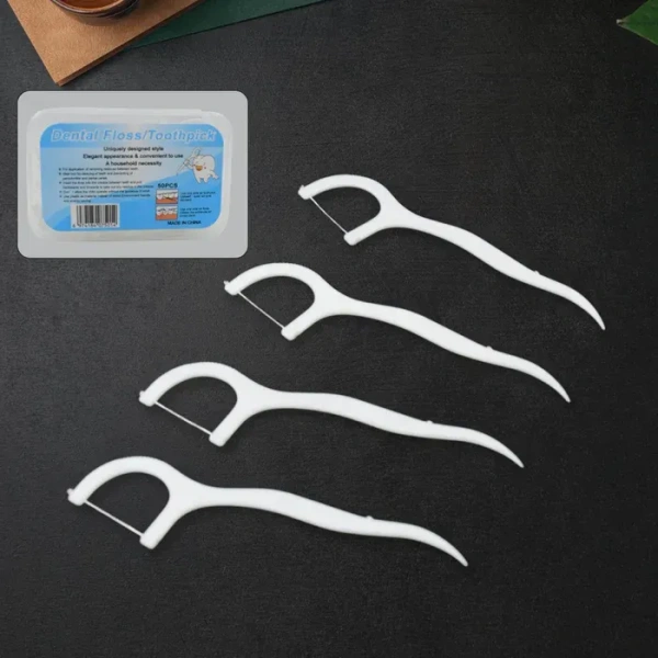 2 In 1 Tooth Picks Flosses (50 Pc Set)