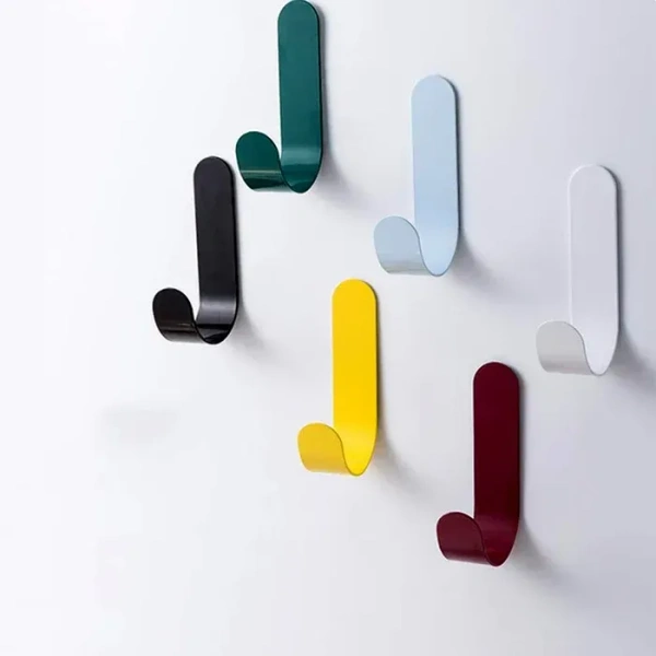 (20 PC) J Shape Self Adhesive Wall Hooks.