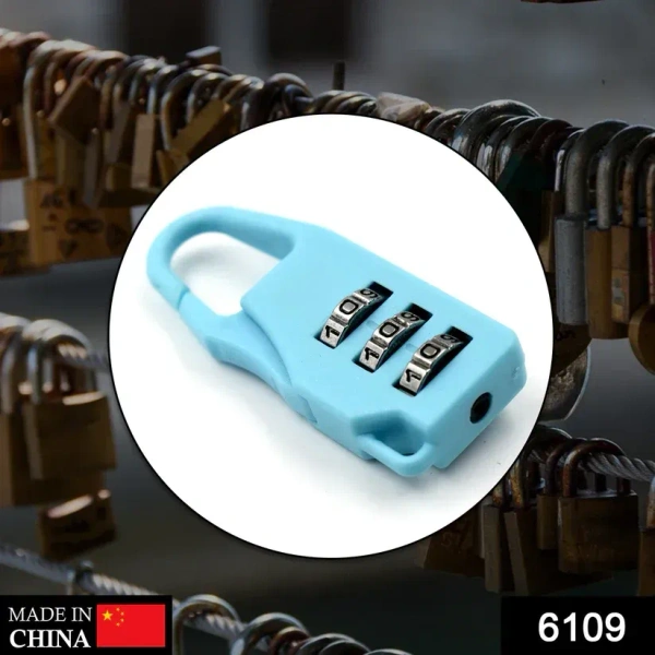 3 DIGIT LUGGAGE LOCK AND TOOL USED WIDELY IN ALL SECURITY PURPOSES OF LUGGAGE ITEMS AND MATERIALS.