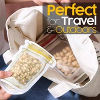 (3 PIECE SET ) PLASTIC TRANSPARENT JAR SHAPED STAND-UP POUCH WITH ZIPPER