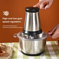 3LTR ELECTRIC FOOD PROCESSOR STAINLESS STEEL ONION CUTTER MULTI CHOPPER 2 SPEED LEVELS 5 BLADES UNIVERSAL CHOPPER FOR KITCHEN