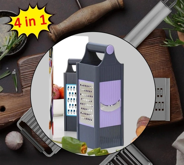 4 In 1 Plastic Vegetable And Fruit Grater And Slicer For Kitchen