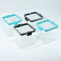 4Pc Square Container 700Ml Used For Storing Types Of Food Stuffs And Items.