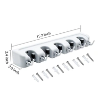 5-LAYER MULTIPURPOSE WALL MOUNTED ORGANIZER MOP AND BROOM HOLDER