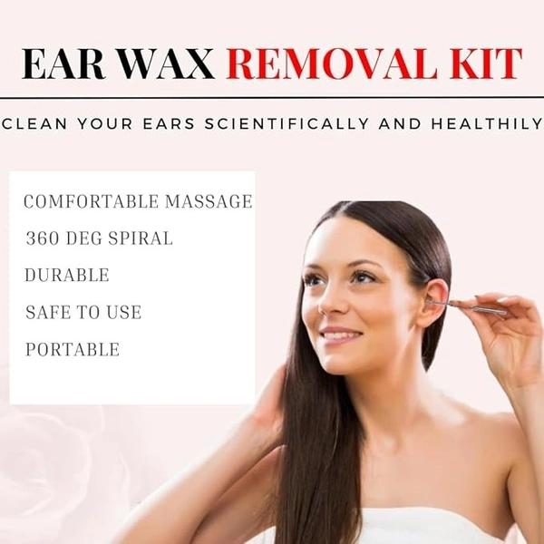 6 Pcs Ear Pick with a Storage Box Earwax Removal Kit | Ear Cleansing Tool Set | Stainless Steel Ear Curette Ear Wax Remover Tool