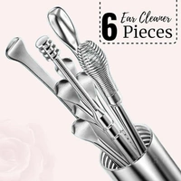 6 Pcs Ear Pick with a Storage Box Earwax Removal Kit | Ear Cleansing Tool Set | Stainless Steel Ear Curette Ear Wax Remover Tool
