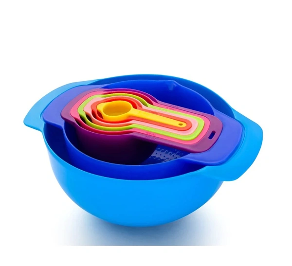 8 PIECE NESTING BOWLS WITH MEASURING CUPS SET