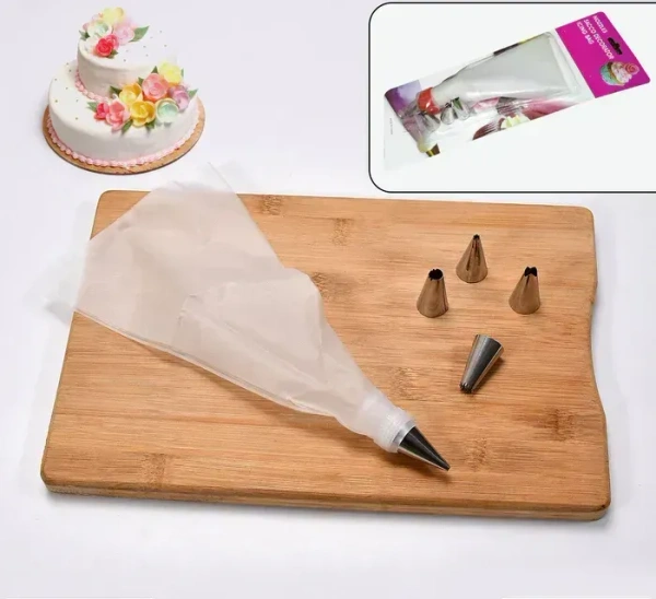 Cake Decorating Nozzle with Piping Bag