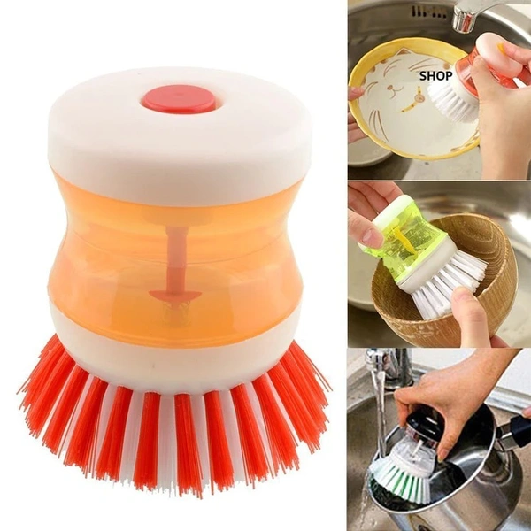 CLEANING BRUSH WITH LIQUID SOAP DISPENSER