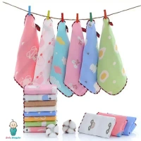 Cute Cartoon Print Baby Burp Towel (Random Print)