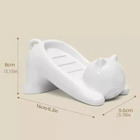 Cute Cat-Shaped Self-Draining Soap Holder