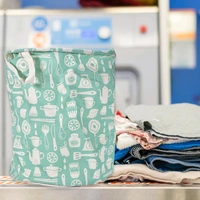 DURABLE AND COLLAPSIBLE LAUNDRY STORAGE BAG WITH HANDLES CLOTHES & TOYS STORAGE FOLDABLE LAUNDRY BAG FOR DIRTY CLOTHES.